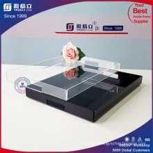 Wholesale Black Acrylic Bottle Service Tray